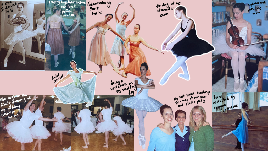 ballet collage of a dancers life